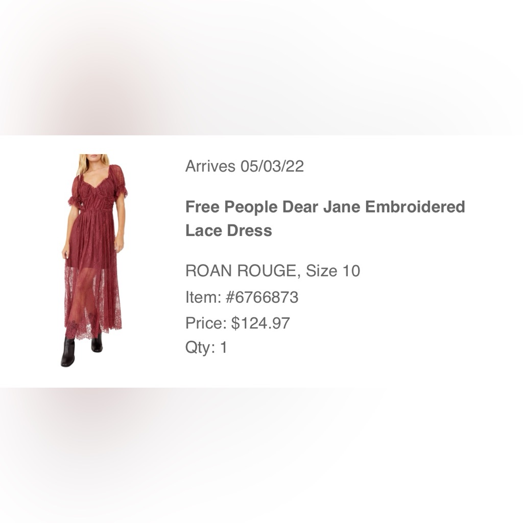Free People Dear Jane Roan Rouge Embroidered Lace Maxi Dress - Nwt